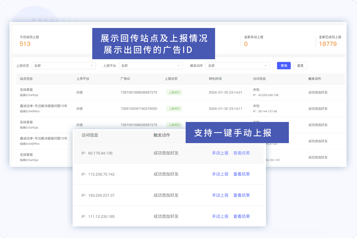 广告回传数据「 更精准」